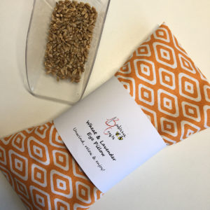 Eye Pillow – Orange/White Diamonds (with or without lavender)