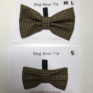 Dog Bow Tie – Brown Chequered