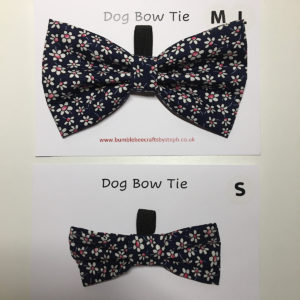 Dog Bow Tie – Blue/White Floral