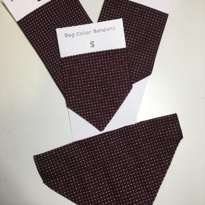 Dog Bandana – Burgundy/White