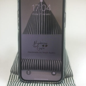 Mobile Phone Pillow/Stand – Green Striped